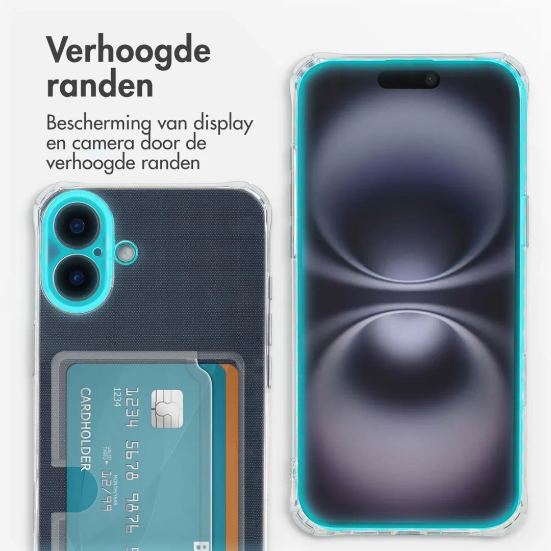 Imoshion Hoesje iPhone 16 Plus - Transparant - 2 Pasjes
