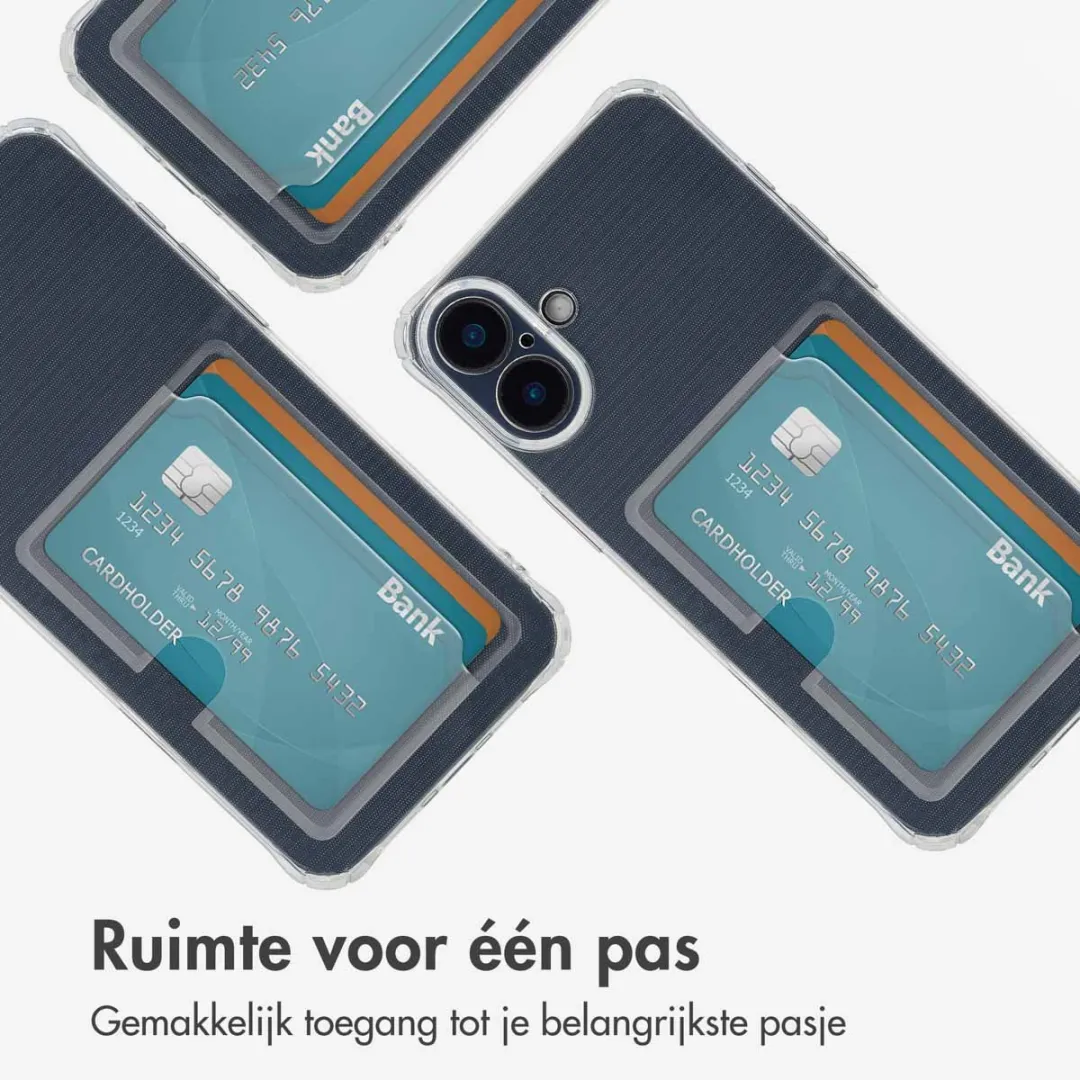 Imoshion Hoesje iPhone 16 Plus - Transparant - 2 Pasjes