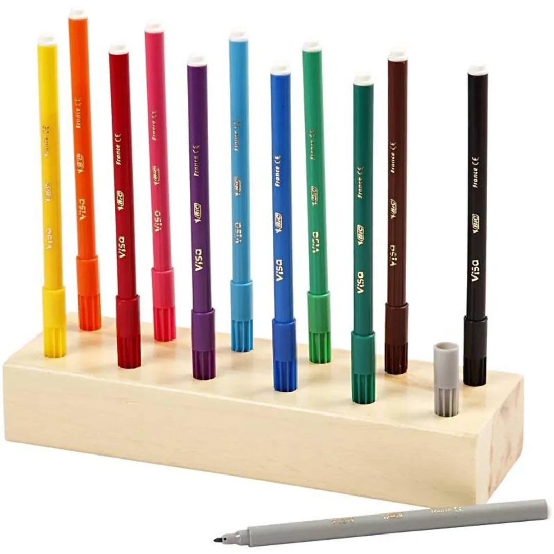 Creativ Company Creotime Stiftenhouder Hout - 20x7x3cm