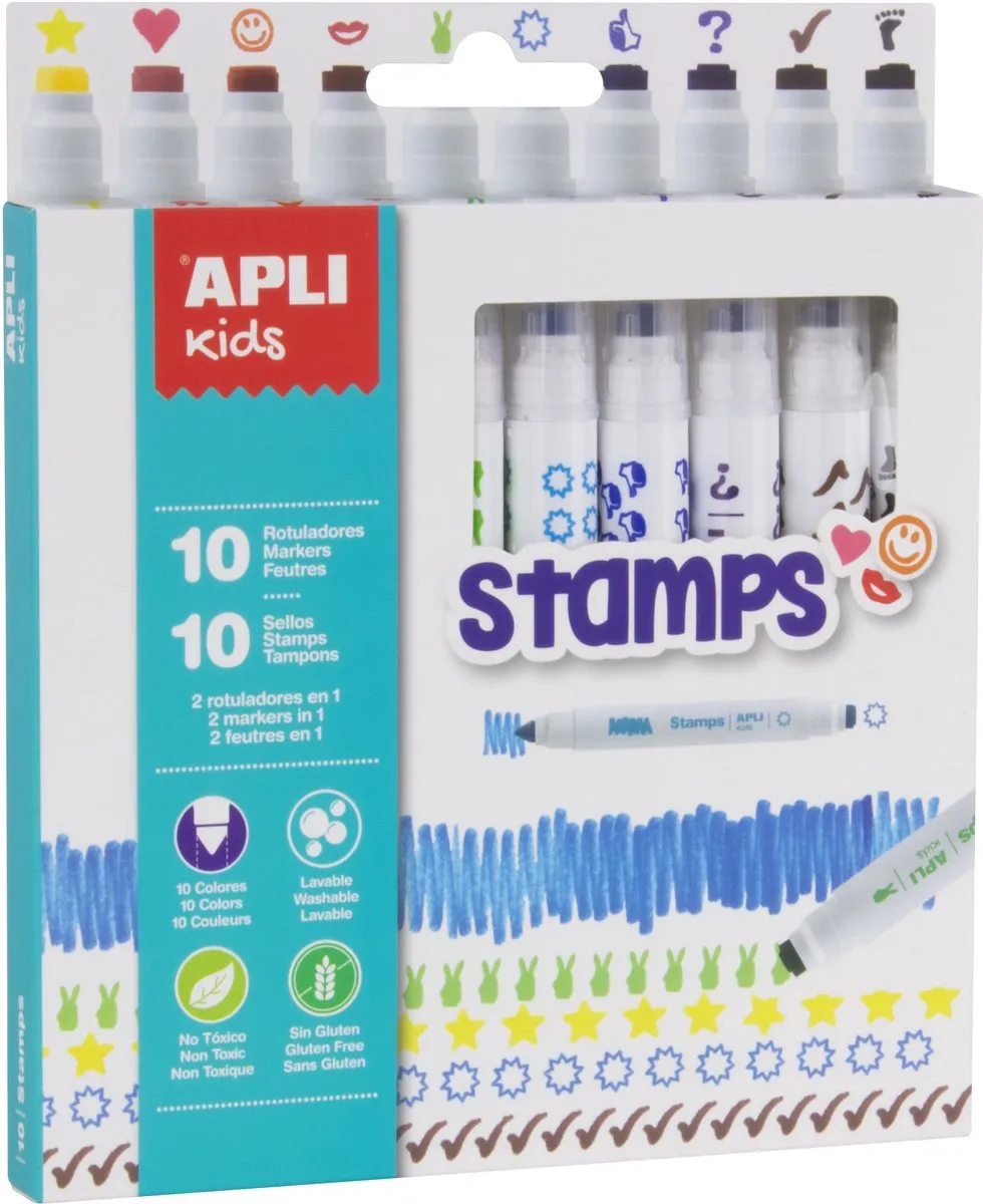 Apli Kids Stempelmarkers - 10 Stuks