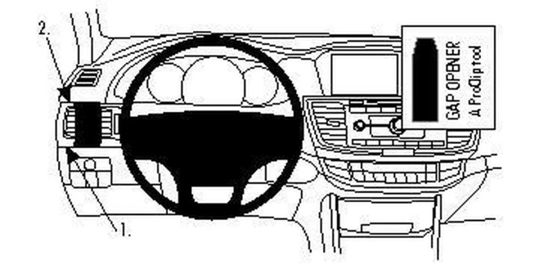 Brodit ProClip Houder Honda Accord Coupé 2013-2014 - 804821 - Zwart