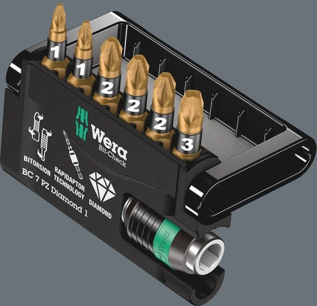 Wera 05057412001 7-delige Bit-Check Diamond Bitset - Pozidriv