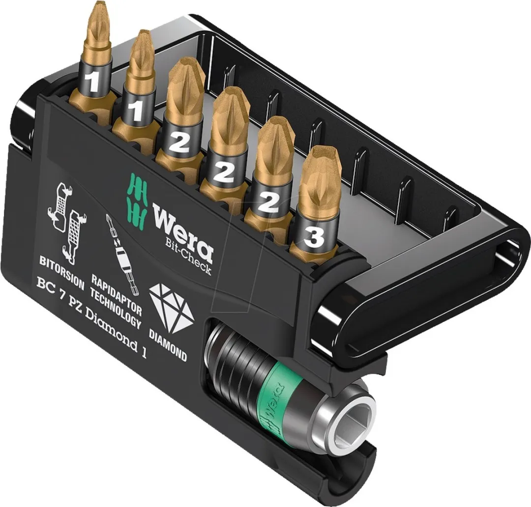Wera 05057412001 7-delige Bit-Check Diamond Bitset