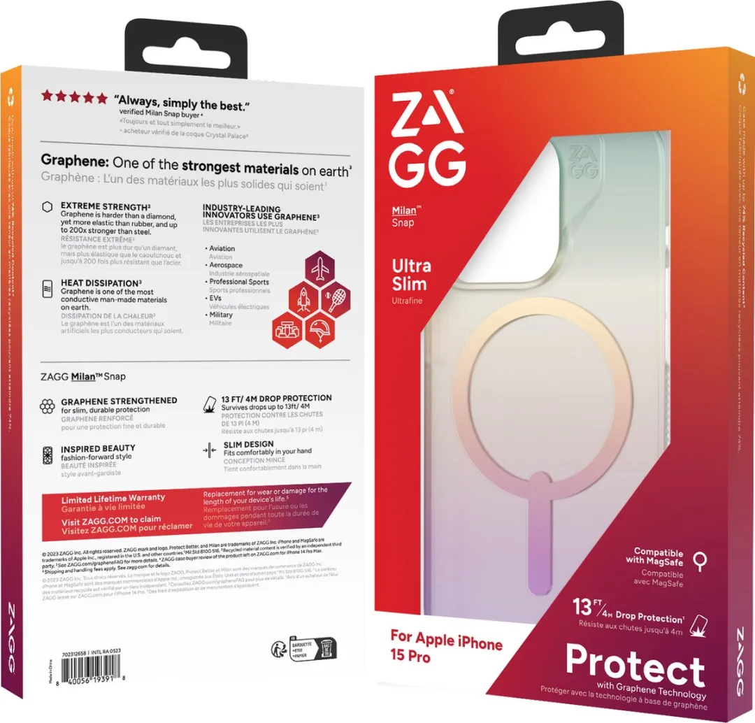 Gear4 Milan MagSafe Hoesje Regenboog - iPhone 15 Pro