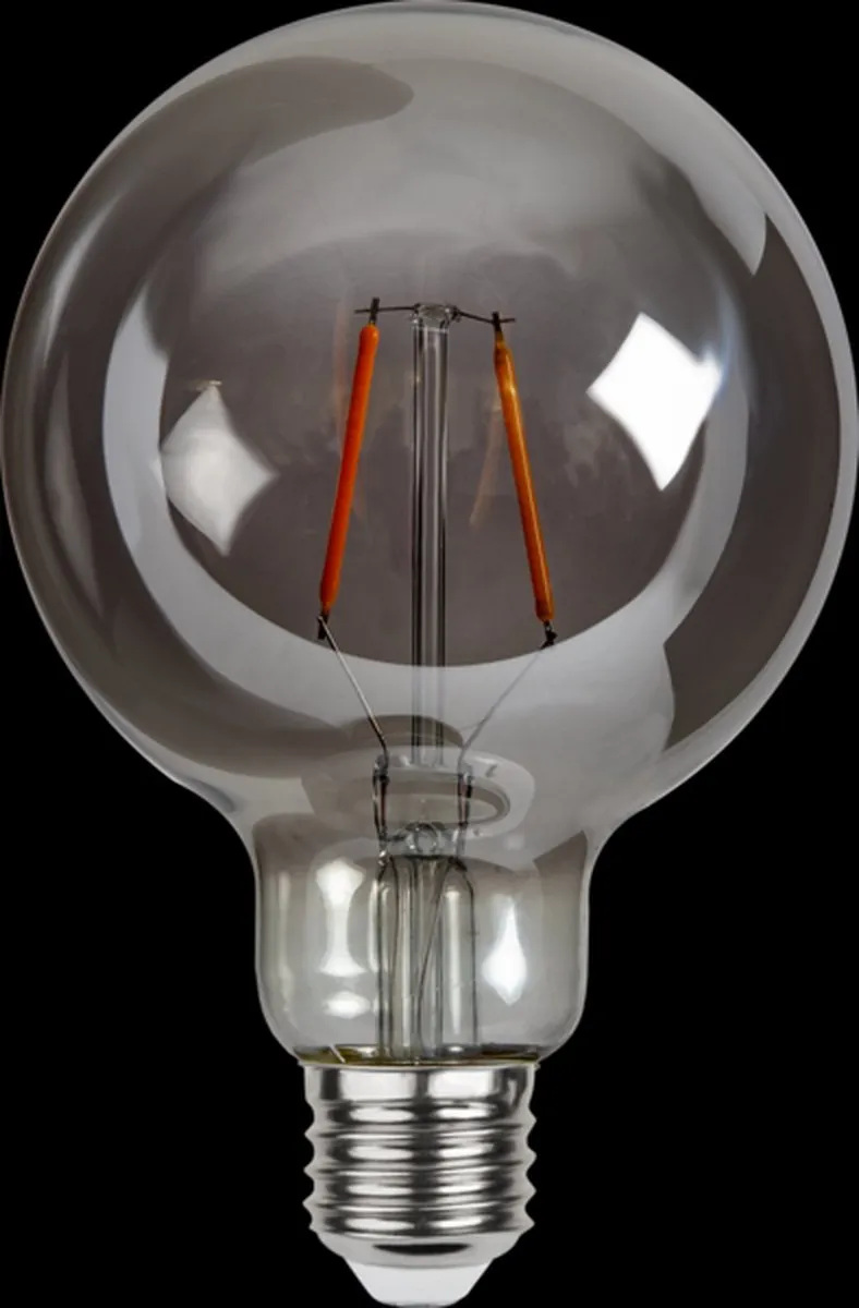 G95 Globelamp - E27 - 1.8W - Super Warm Wit <2200K - Filament - Rookglas