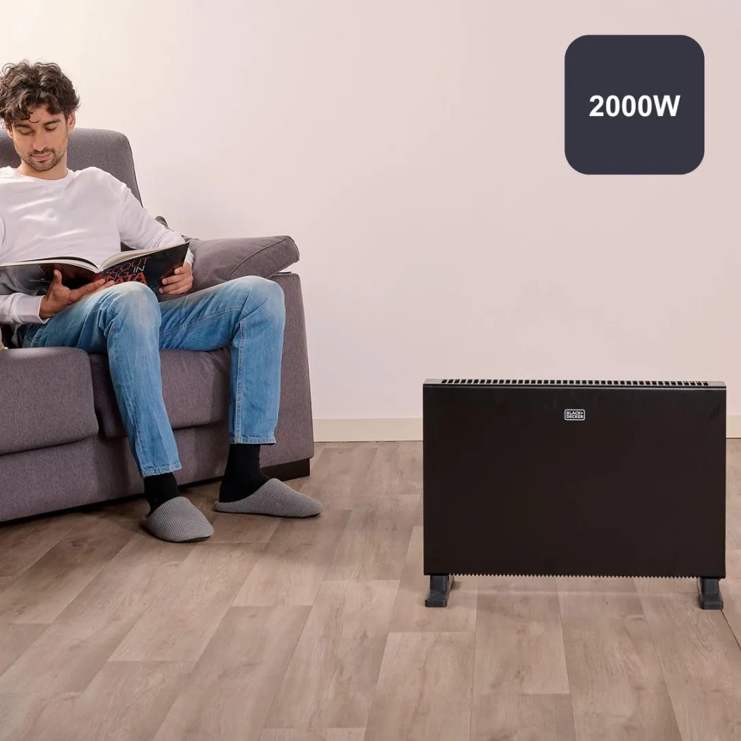 BLACK+DECKER BXCSH2001E Convectorradiator 2000W - Zwart - afbeelding 4 van 6