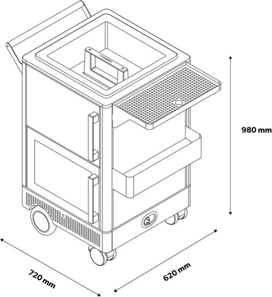 Dometic MoBar 300S Mobiele Bar - 19 Flessen - Zilver