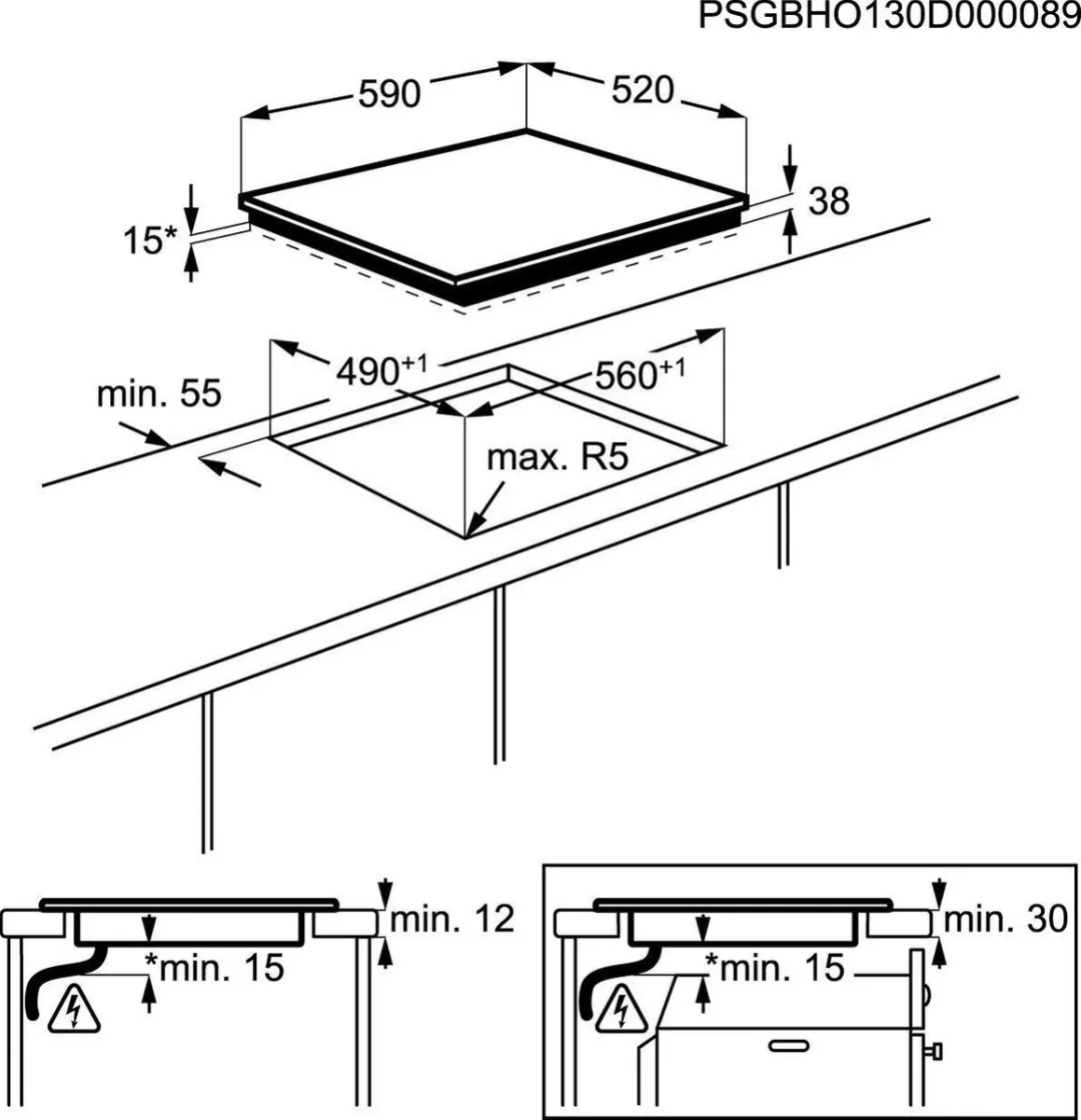 AEG HK654070FB Keramische Kookplaat - 4 Zones - Zwart