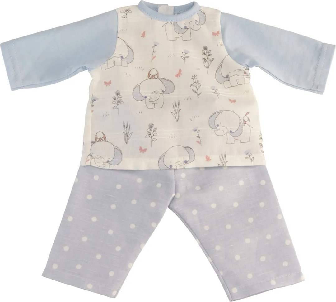 Schildkröt Poppenkleding Blauwe Pyjama