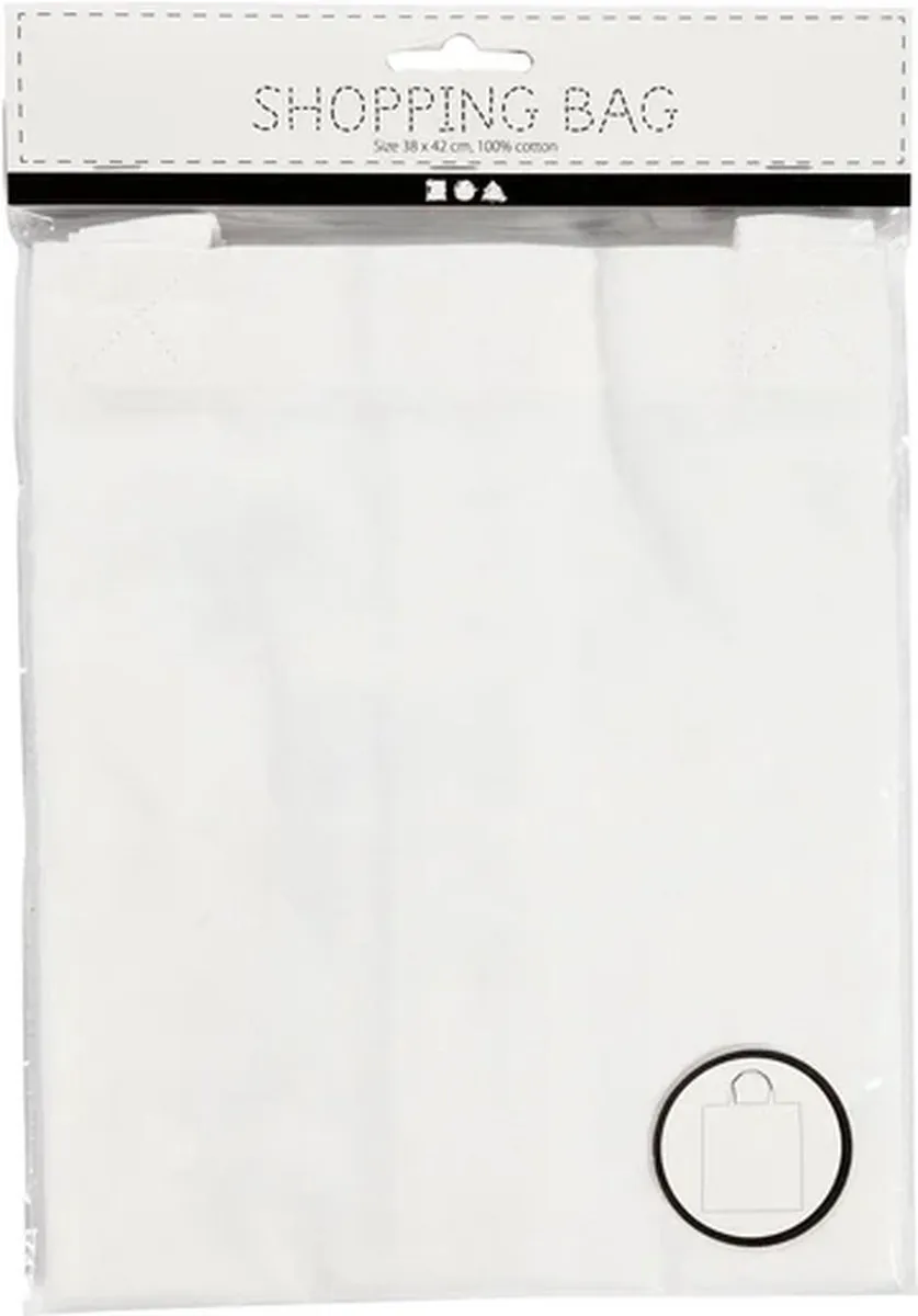 Creativ Company Katoenen Tas 42cm - Wit