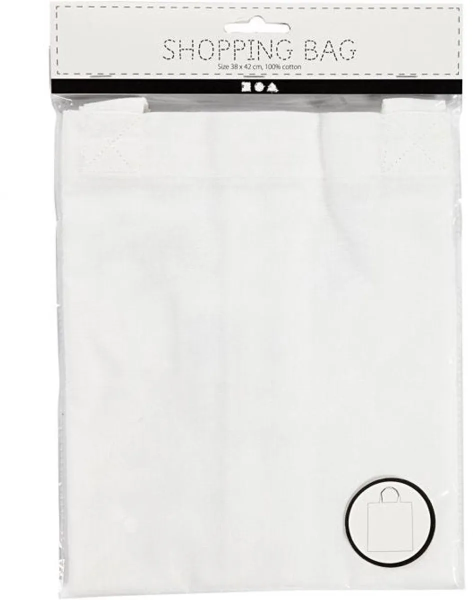 Creativ Company Katoenen Tas 42cm - Wit