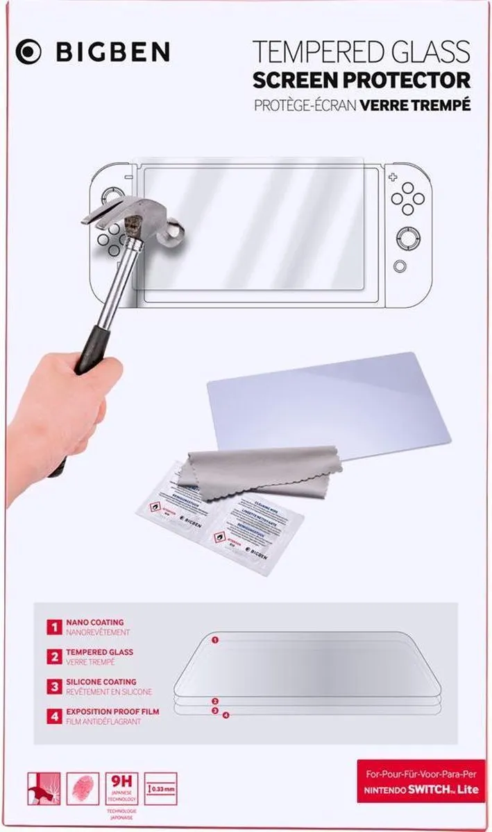 Bigben Console Screen Protector 9H Glas