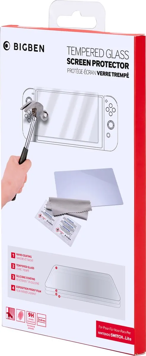 Bigben Console Screen Protector 9H Glas - Nintendo Switch Lite