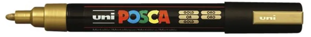 Posca PC-5M Markeerstiften - Goud - 6 Stuks