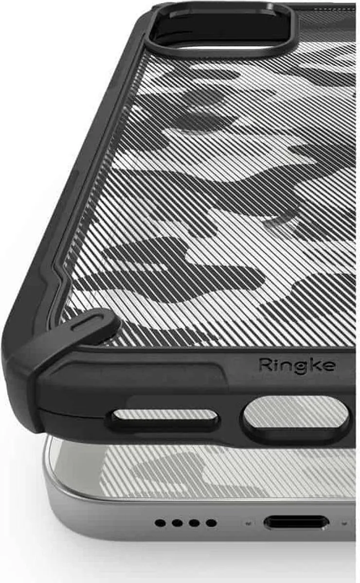Ringke Fusion X Camo TPU Hoesje iPhone 12 Mini - 6265 - Zwart - afbeelding 6 van 6