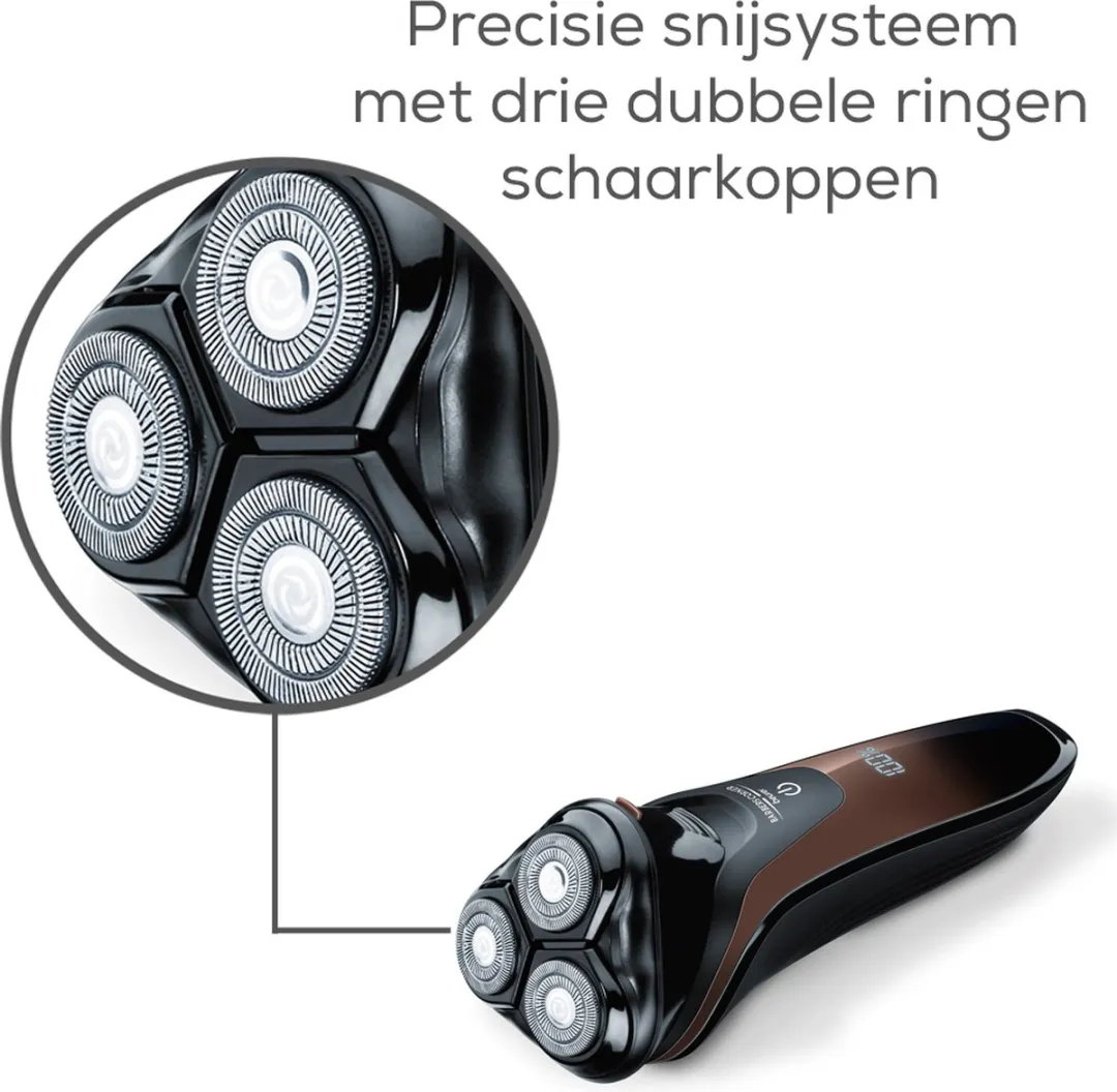 Beurer HR 8000 Scheerapparaat - 3 Roterende Koppen - Zwart