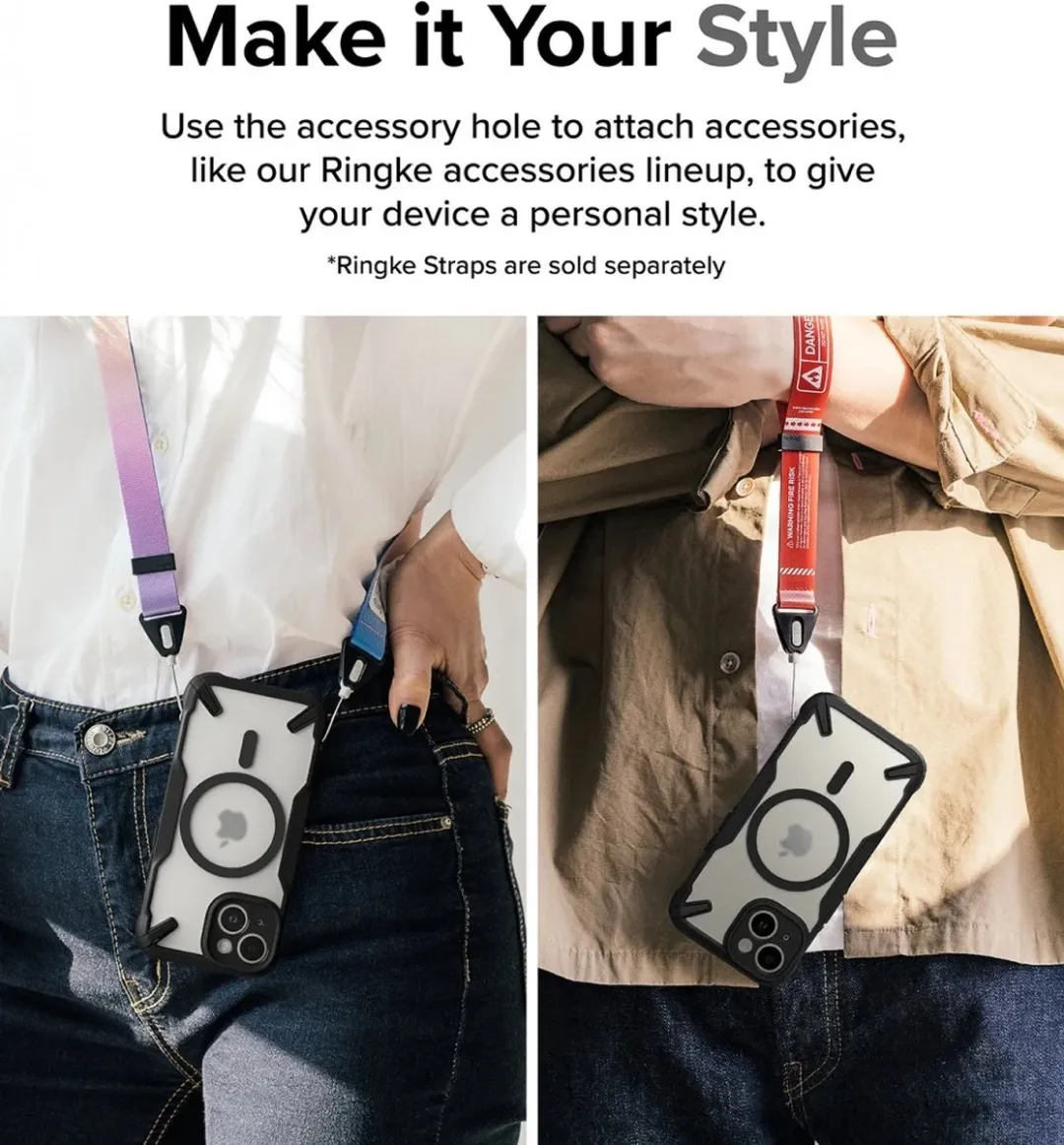 Ringke Fusion X Hoesje iPhone 15 - MagSafe - Matte Zwart