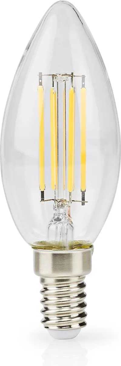 Nedis LED-Filamentlamp E14 Kaars 4.5W 470lm Warm Wit