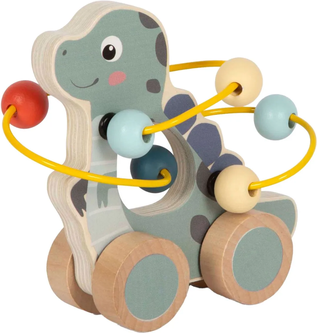 Small Foot Houten Duwfiguur Dino Motoriekspiraal