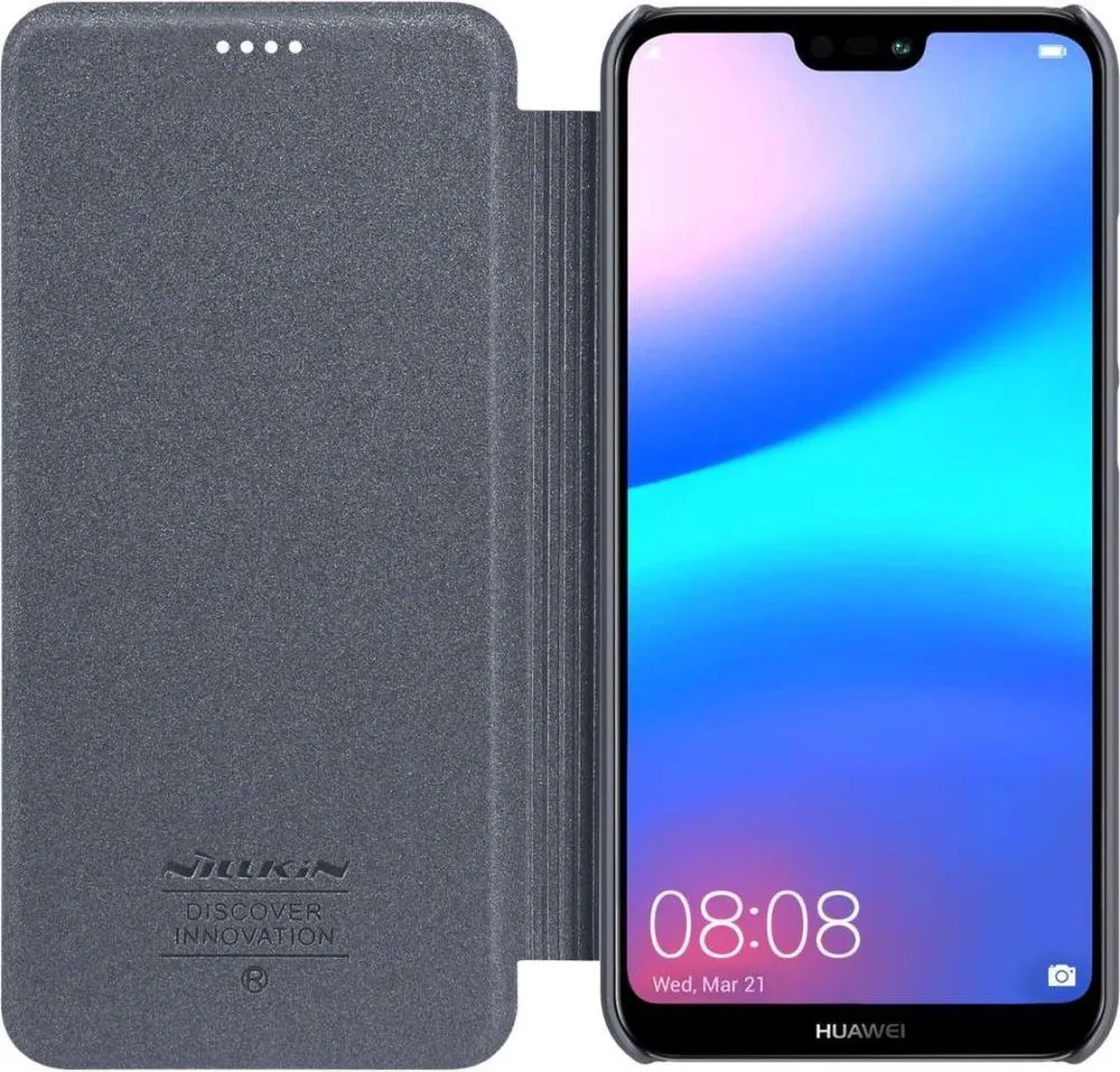 Nillkin Sparkle Series Leather Case Huawei P20 Lite - Zwart