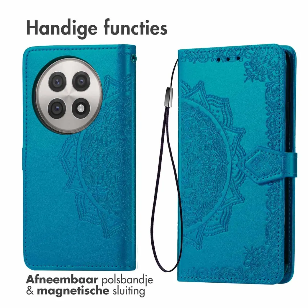 imoshion Hoesje OnePlus 13R - Mandala Bookcase Turquoise - 3 Pasjes