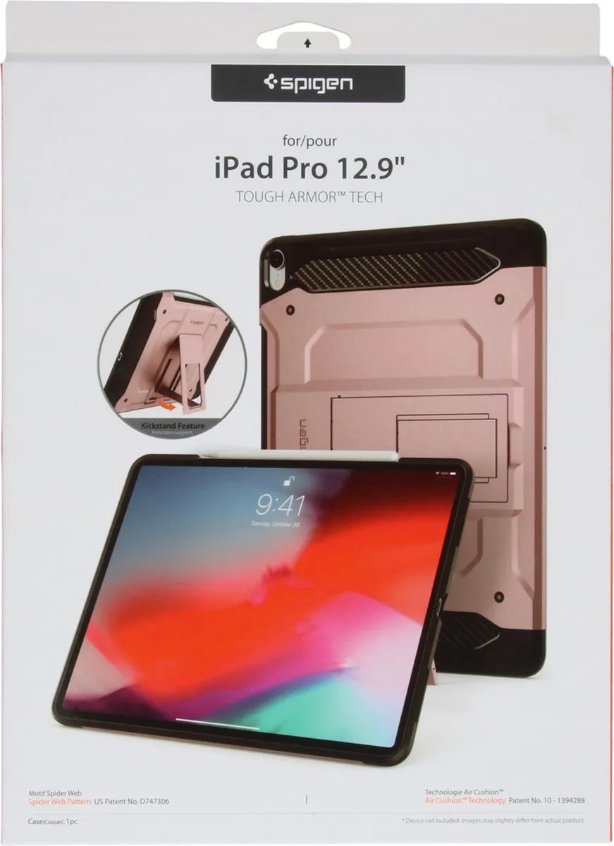 Spigen Tough Armor iPro1291876696703 iPad Pro 12.9 (2018) Hoesje - Rosé Goud - afbeelding 6 van 6