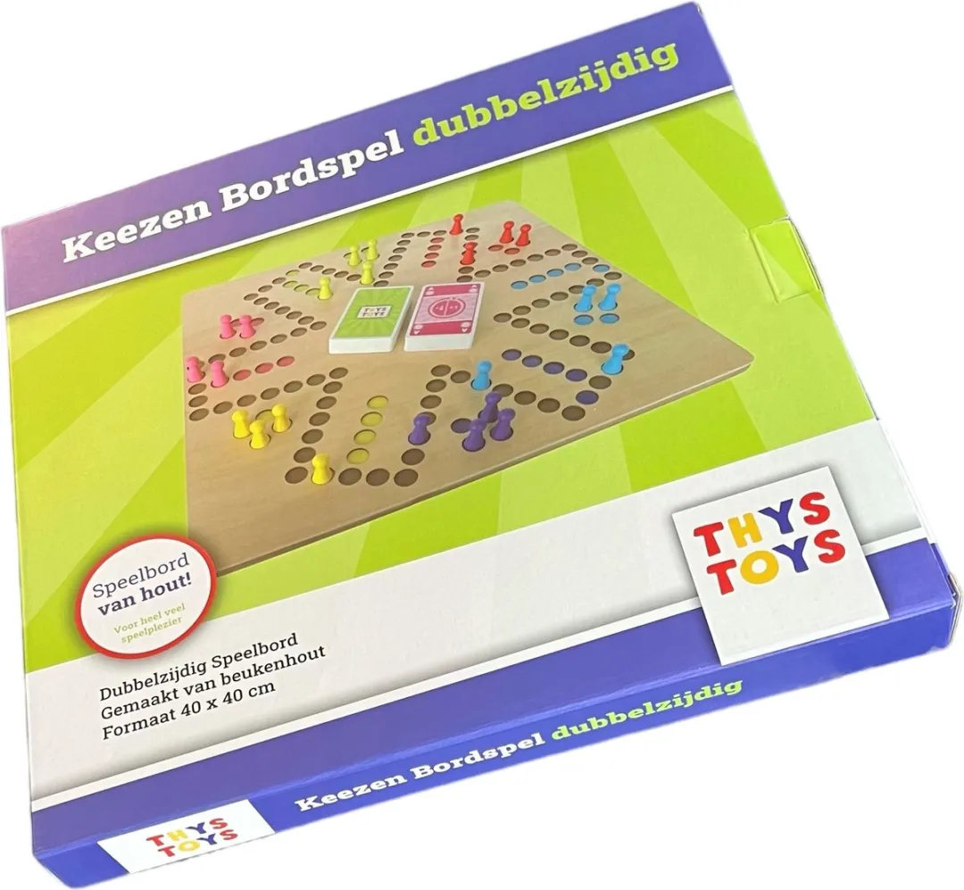 ThysToys Keezen Houten Bordspel 2-6 Spelers - Bundelpakket