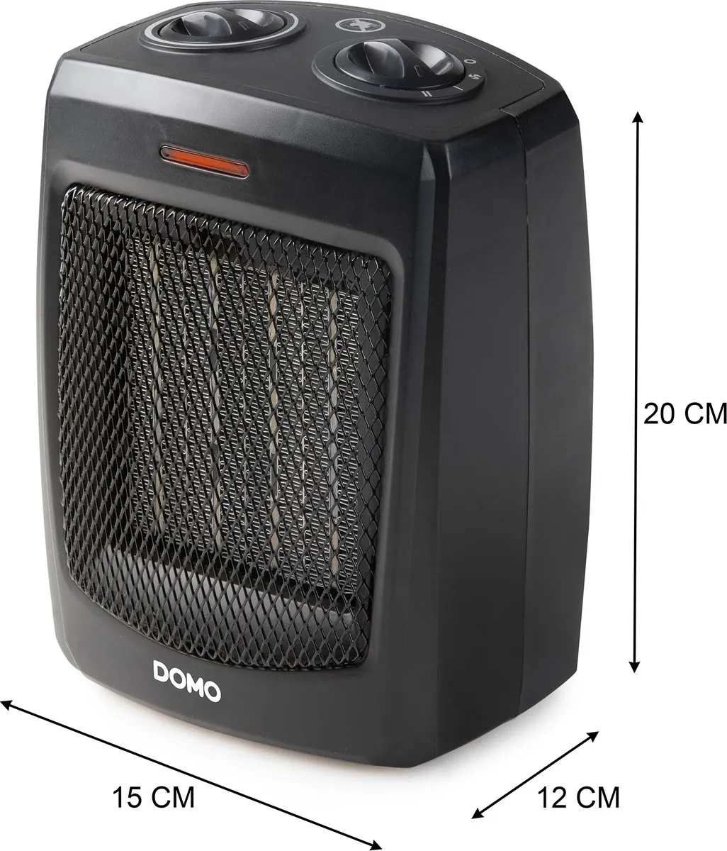 Domo DO7329H Keramische Ventilatorkachel 1500W - Zwart