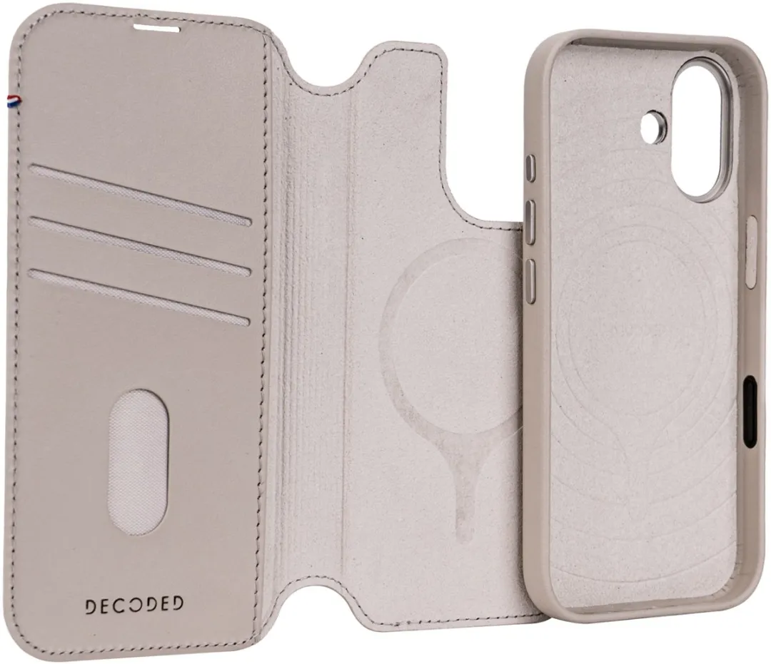Decoded 2-in-1 Wallet Hoesje DEC-I17-2N1-BG - iPhone 17 - Beige