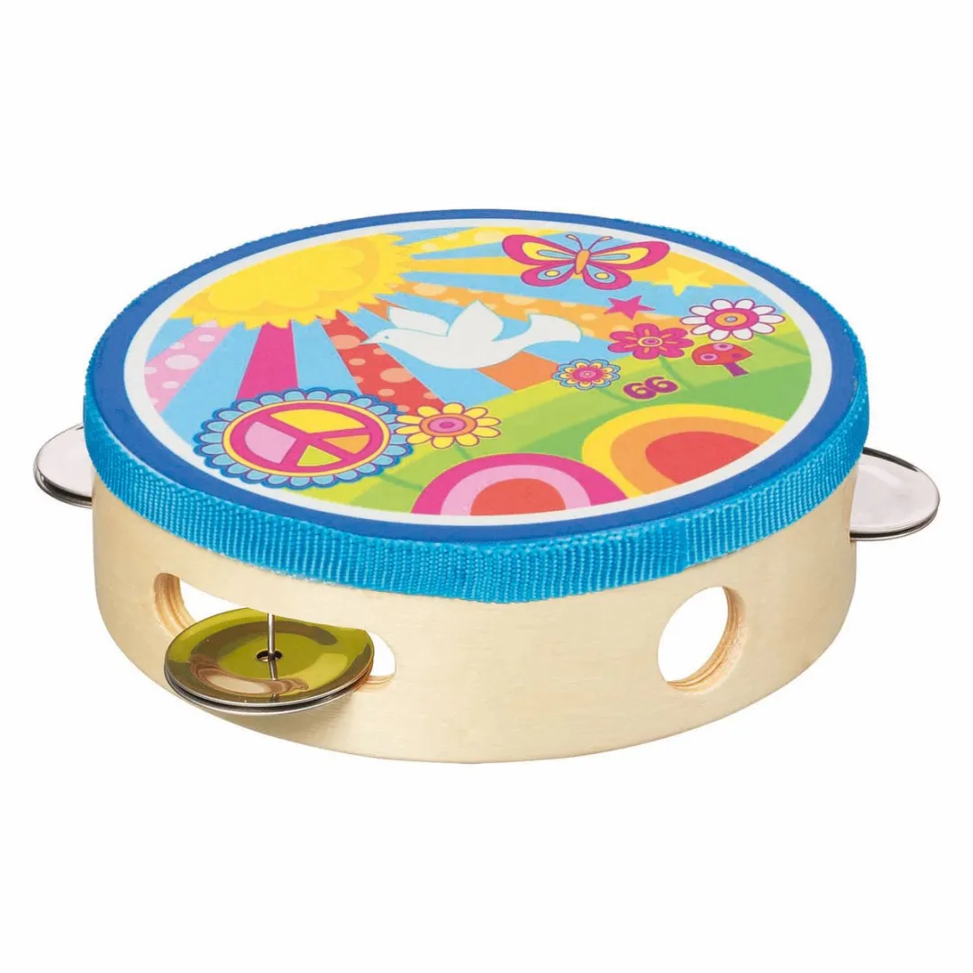 Goki Houten Tamboerijn met Belletjes