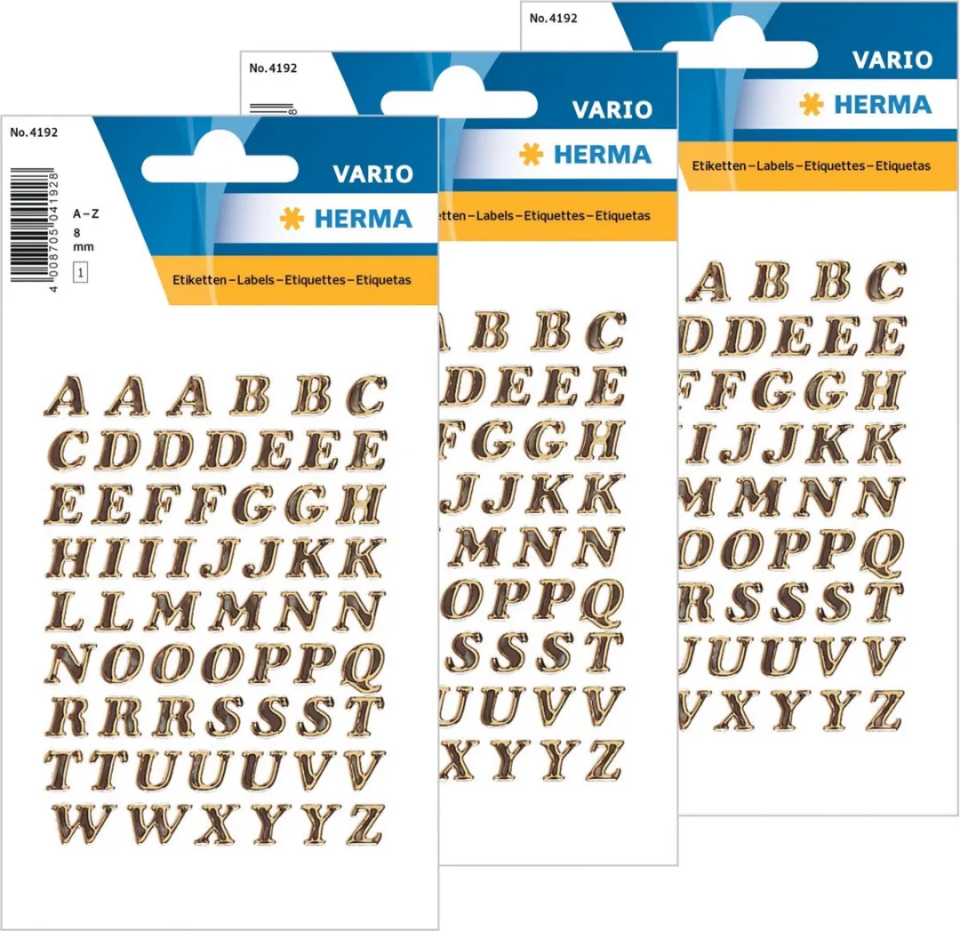 Herma Gouden Plakletters Stickerpak 183 Stuks