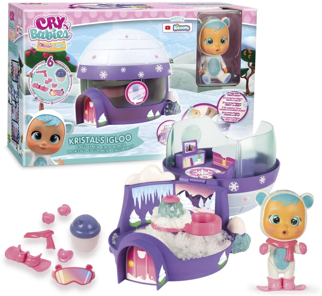 TM Toys Cry Babies Magic Tears Kristal Iglo Speelset - Wit/Blauw