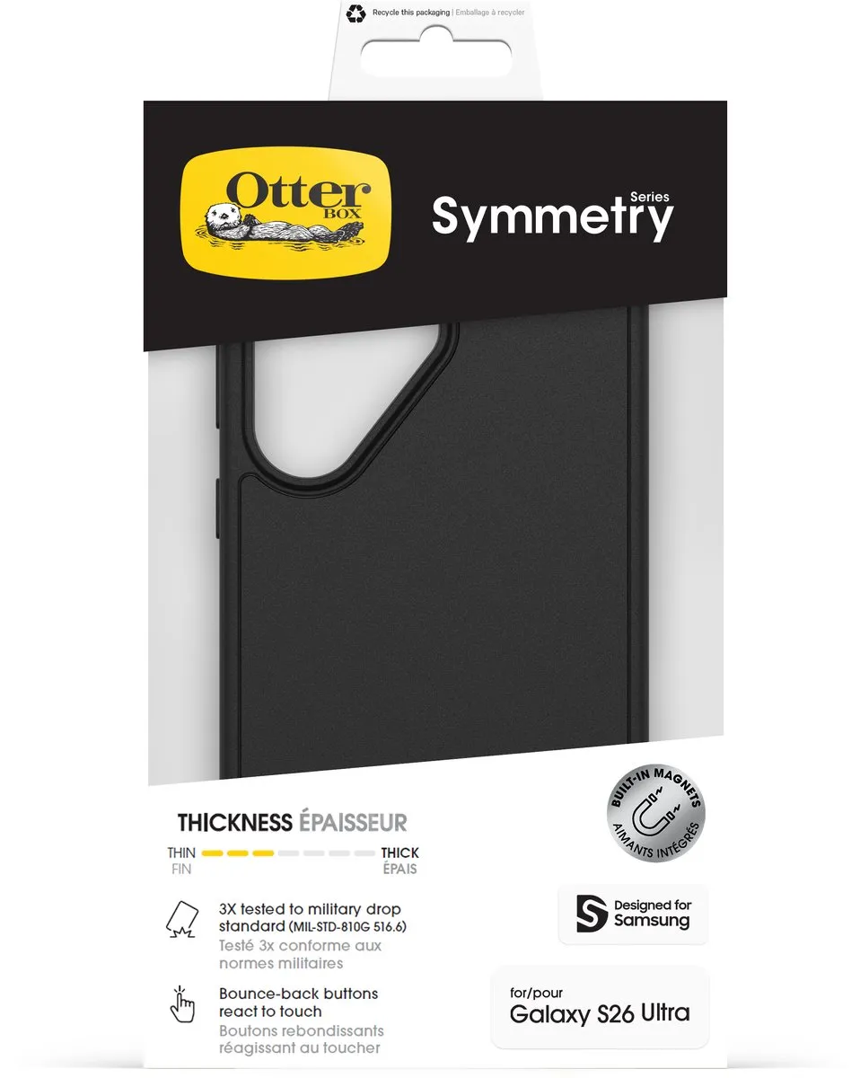 OtterBox Symmetry Magnets Case Samsung Galaxy S26 Ultra 77-000021 - Zwart