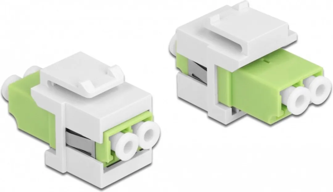 Delock Keystone Module LC Duplex Limegreen/Wit - afbeelding 2 van 2