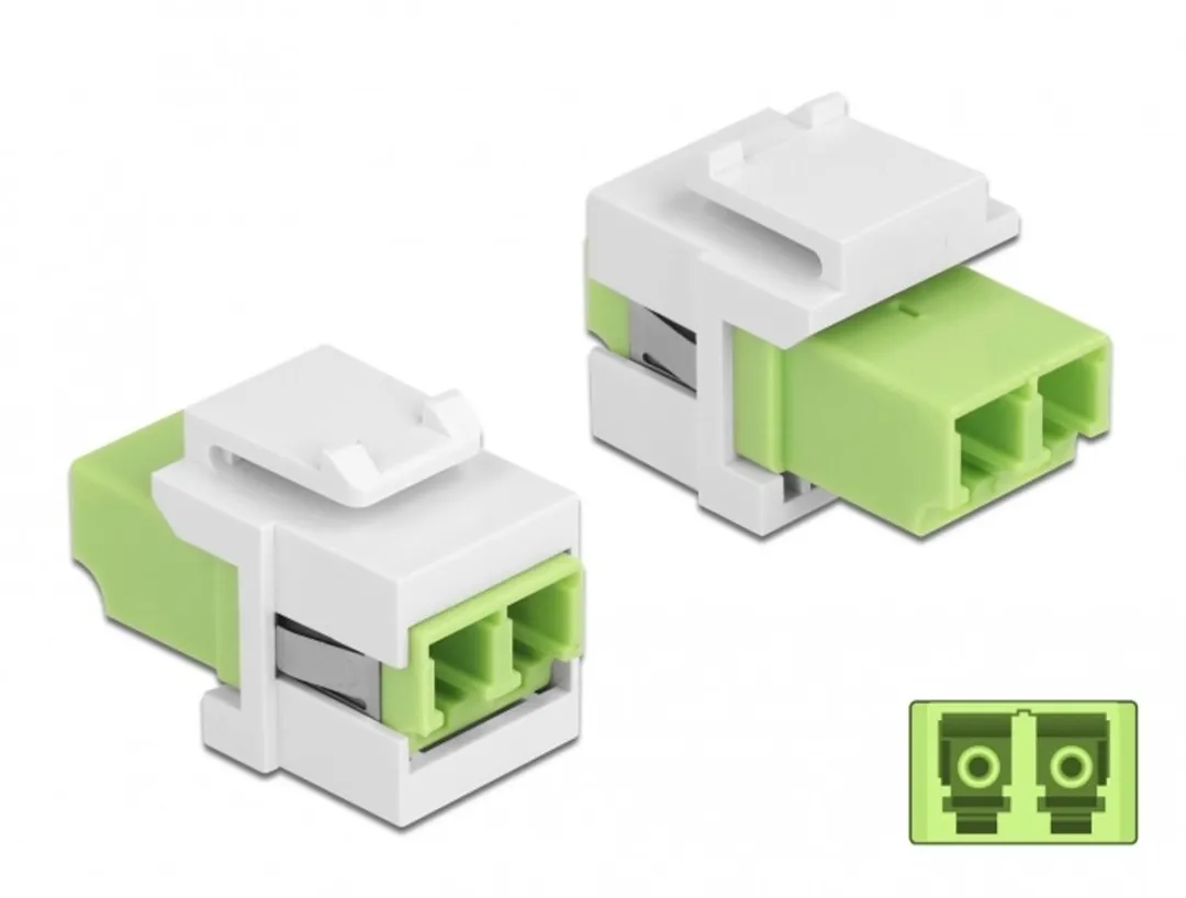 Delock Keystone Module LC Duplex Limegreen/Wit