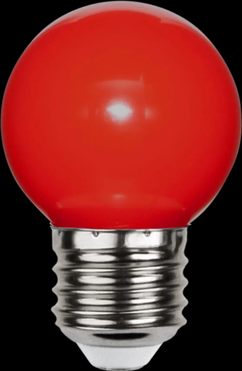 Star Trading Prikkabel Kogellamp E27 1W - Rood - Mat