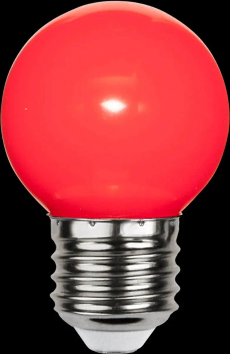 Star Trading Prikkabel Kogellamp E27 1W - Rood - Mat