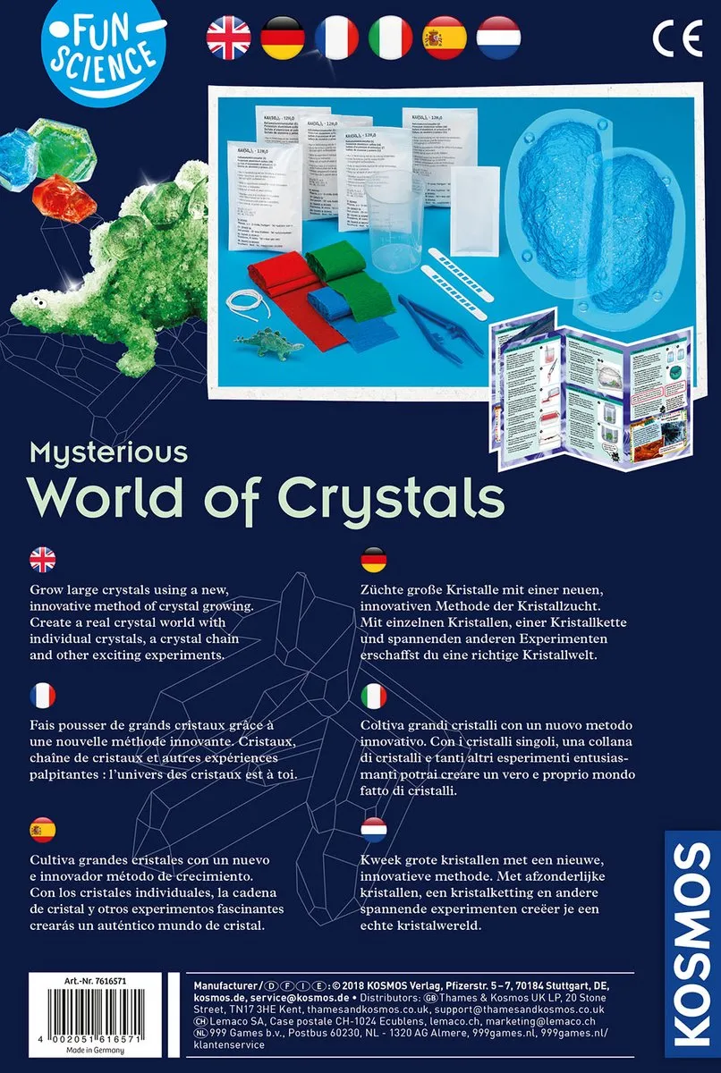 Kosmos World of Crystals Experimenteerset 616571 - Multikleurig
