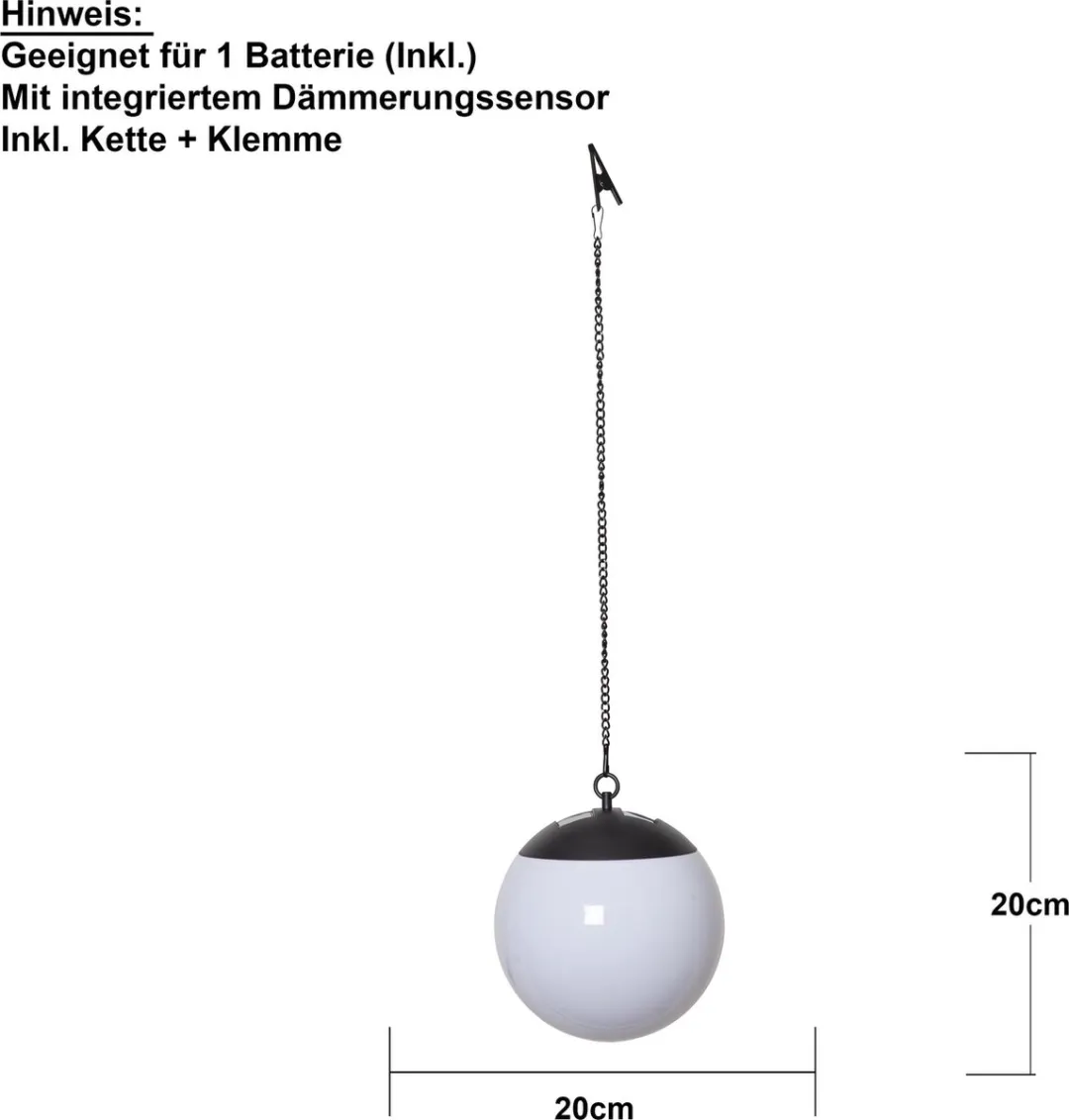 Star Trading Zonne-energie Globe Buitenlamp 9 Lichtpunten - Zwart