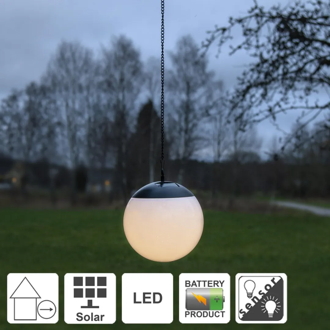 Star Trading Zonne-energie Globe Buitenlamp 9 Lichtpunten - Zwart