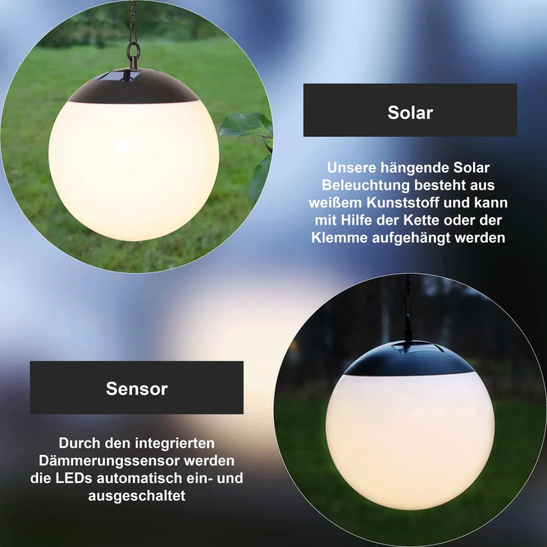 Star Trading Zonne-energie Globe Buitenlamp 9 Lichtpunten - Zwart