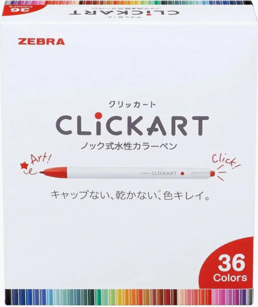 Zebra Clickart Knock Sign 0,6mm Pennen - 36 Kleuren