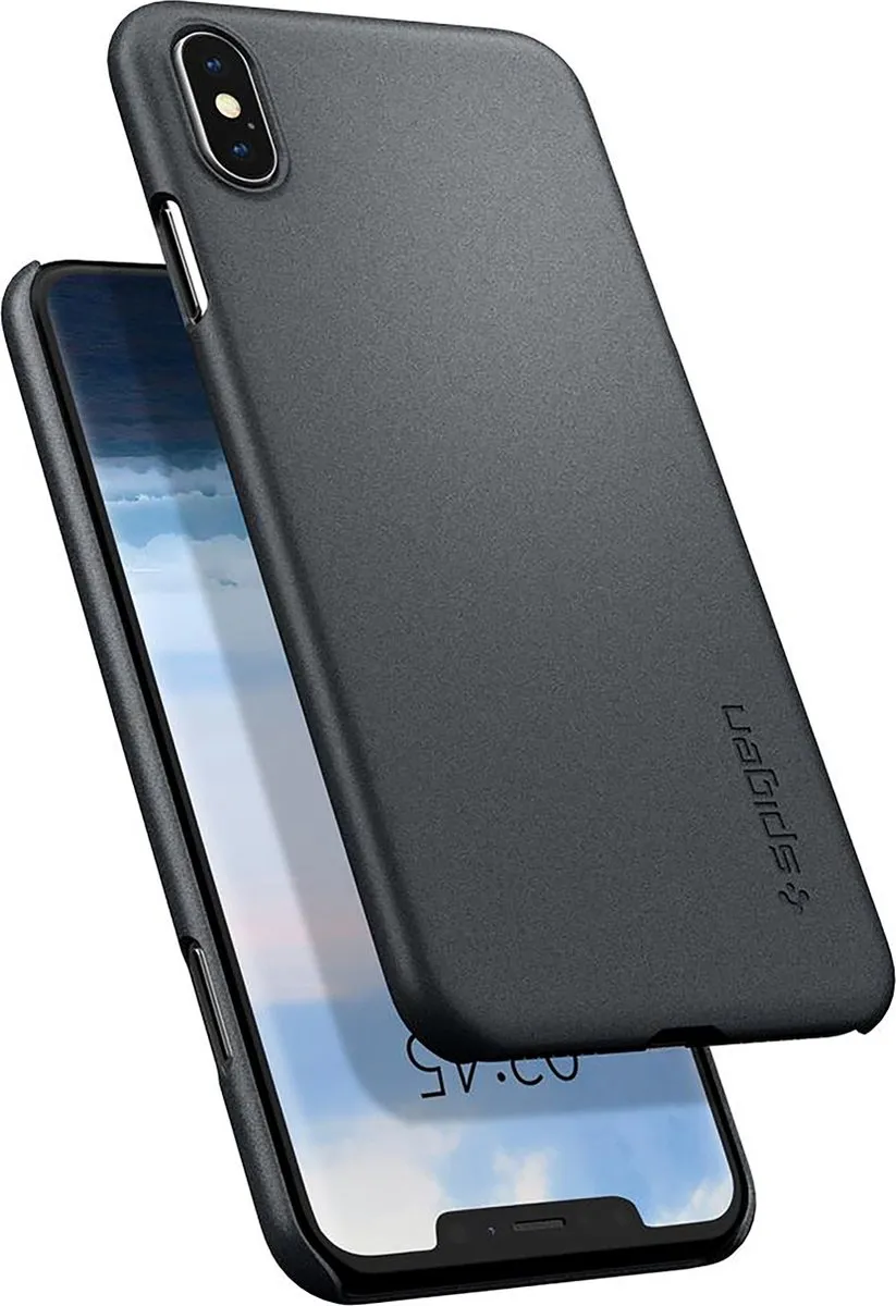 Spigen Thin Fit 065CS24825 Hoesje iPhone XS Max - Grijs - afbeelding 6 van 6