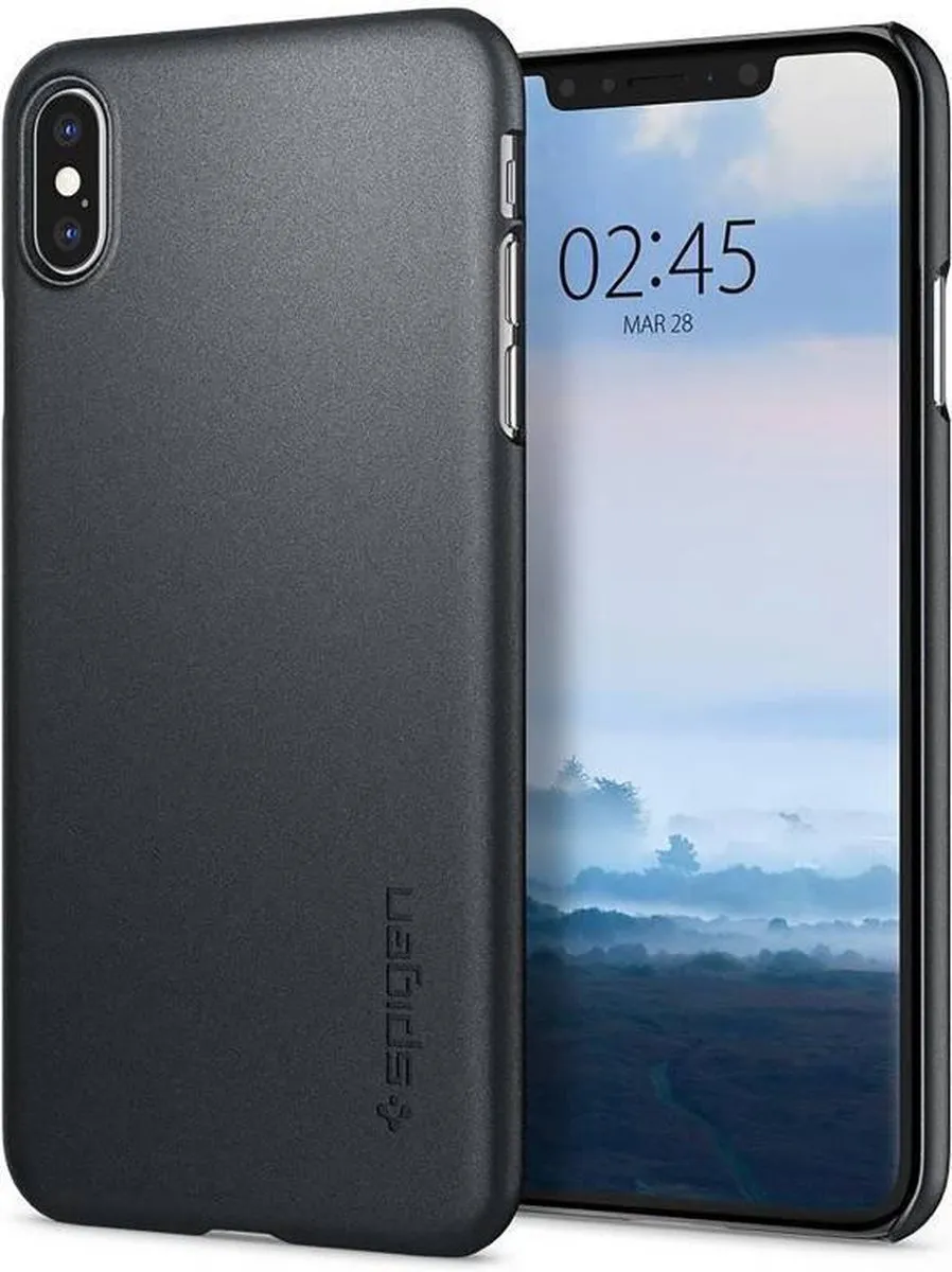 Spigen Thin Fit 065CS24825 Hoesje iPhone XS Max - Grijs