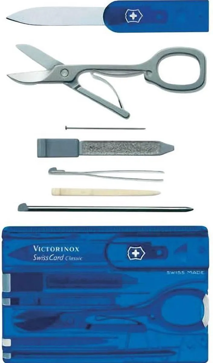 Victorinox SwissCard Classic Make-up & Manicurekoffer - 10-delig - Zwart/Transparant