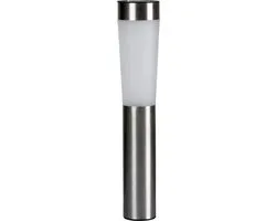 Grundig LED Grondspie Tuinverlichting Solar 2x1W - 7,5x56cm - Zilver - afbeelding 6 van 6