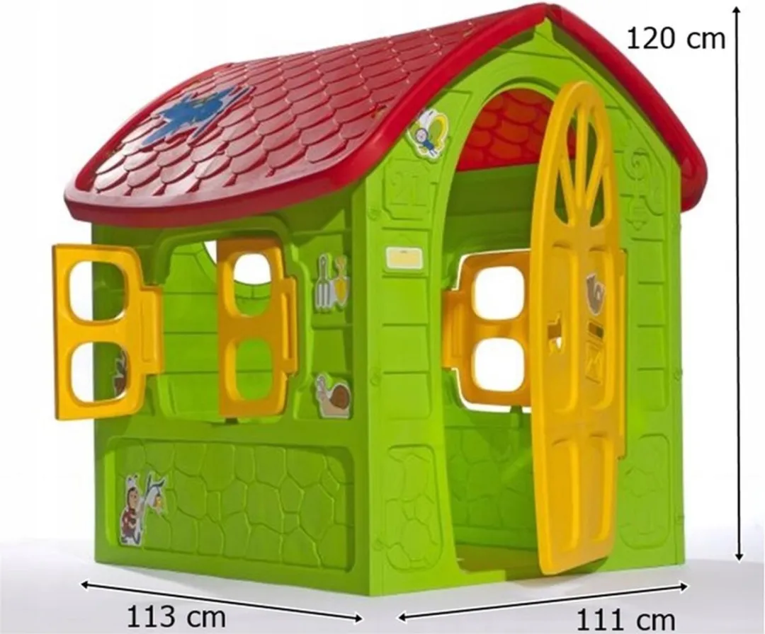 Lean Toys My First Playhouse - Groen 120x113x111cm