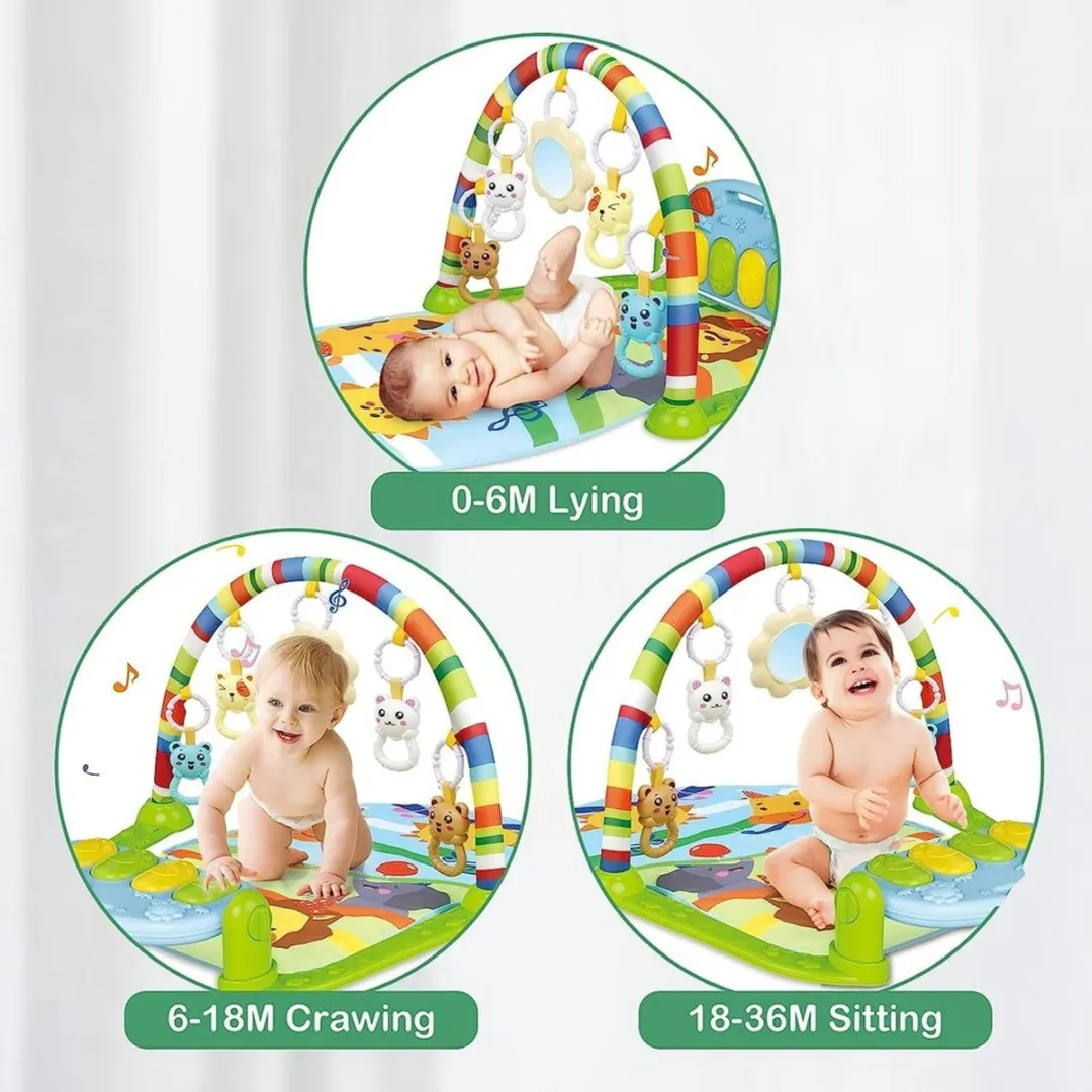 Ledy Toys Viva Kids Babygym Speelmat - 5 Speelelementen - Piano - Multi Kleur