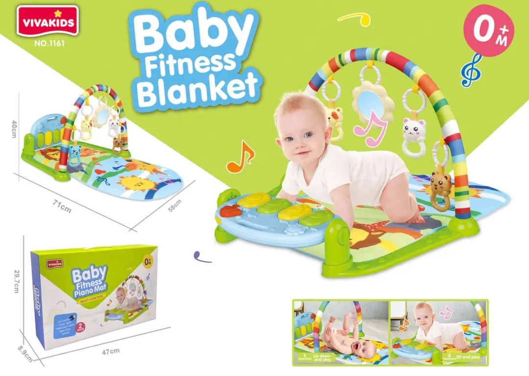 Ledy Toys Viva Kids Babygym Speelmat - 5 Speelelementen - Piano - Multi Kleur