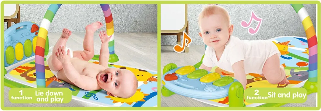 Ledy Toys Viva Kids Babygym Speelmat - 5 Speelelementen - Piano - Multi Kleur - afbeelding 6 van 6